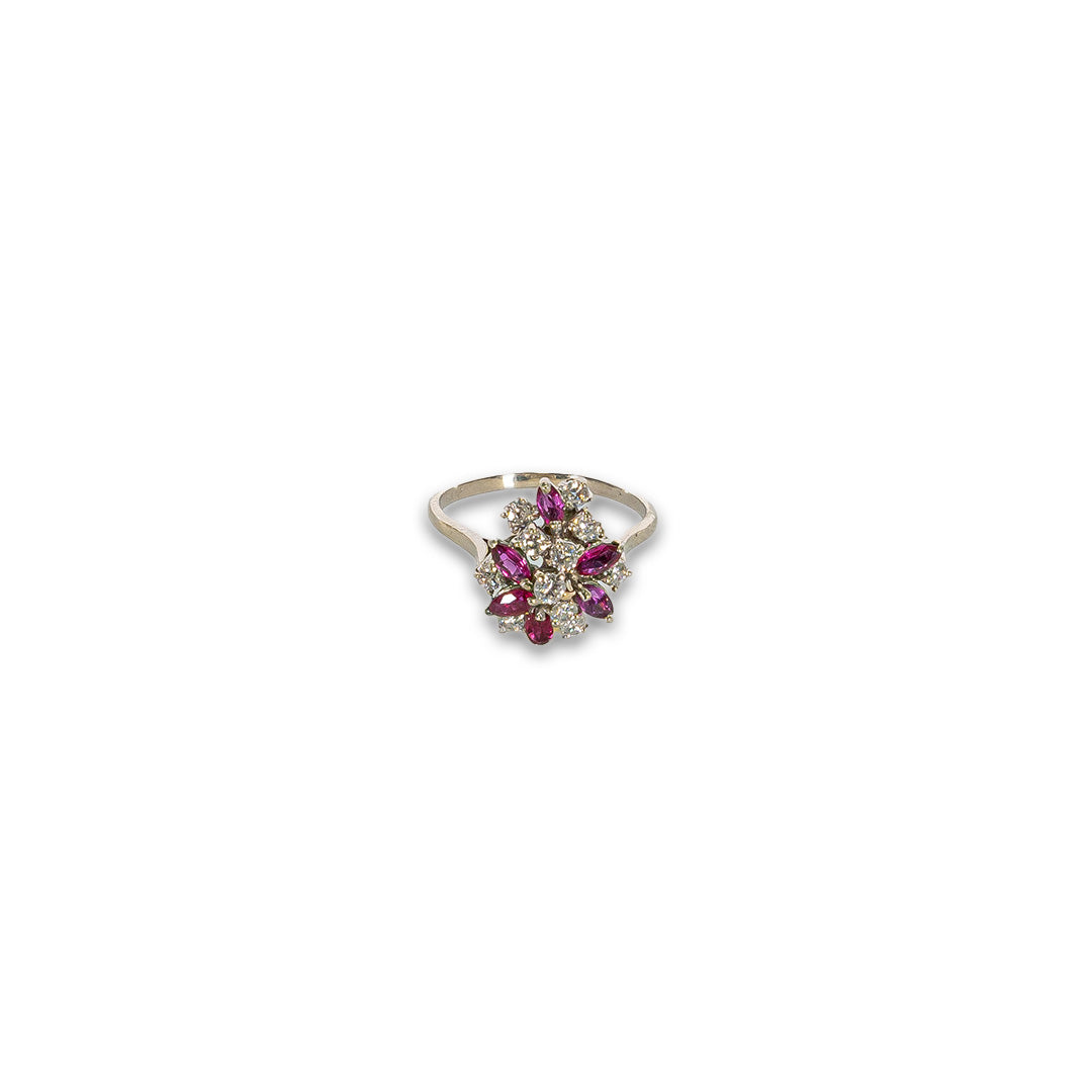 Diamond & Ruby Cocktail Ring