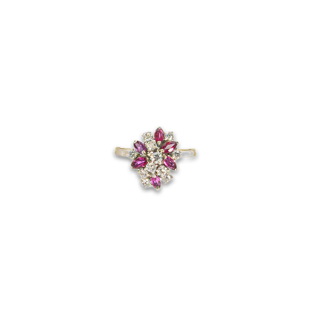 Diamond & Ruby Cocktail Ring