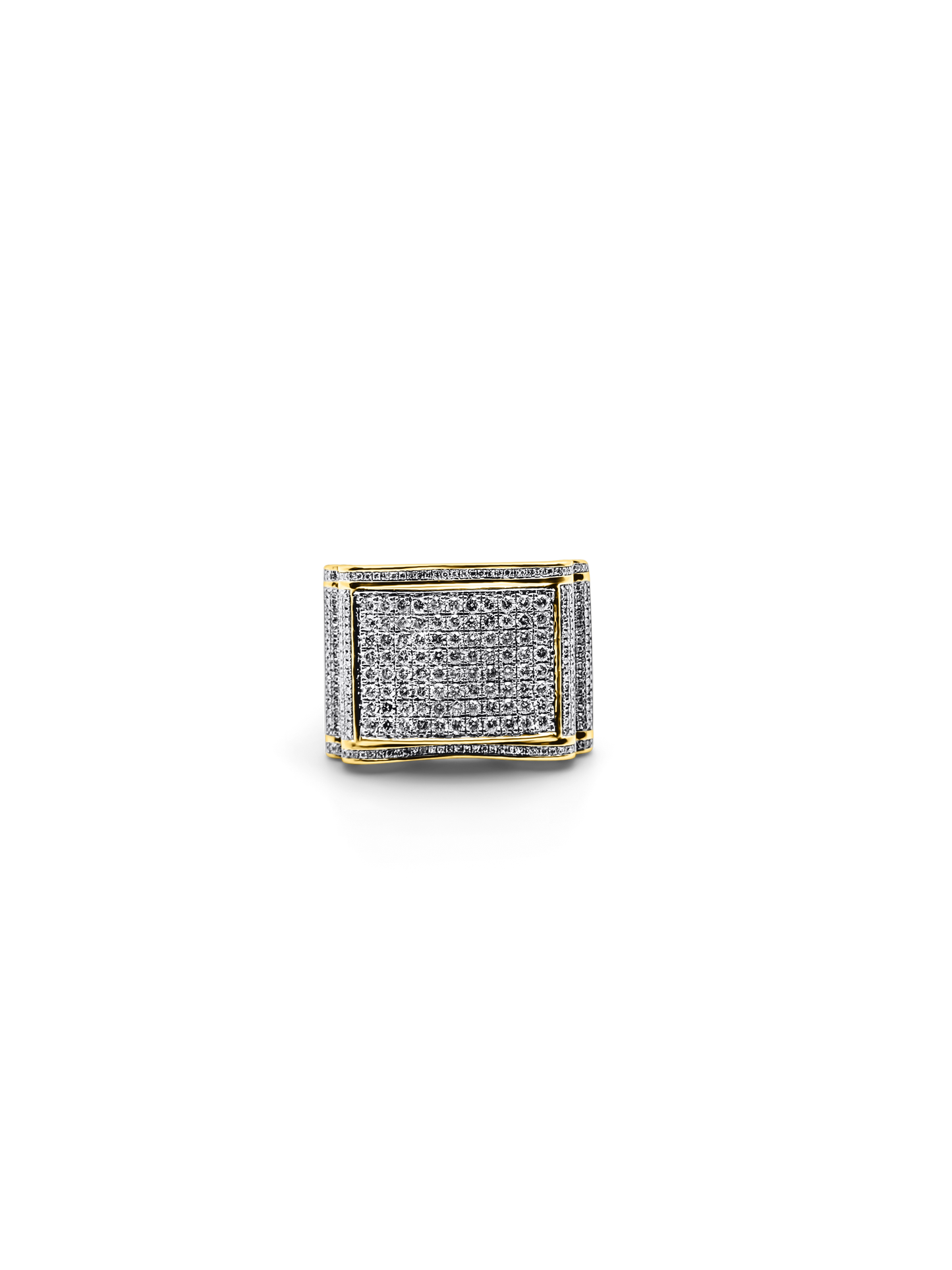Mens Diamond Square Ring