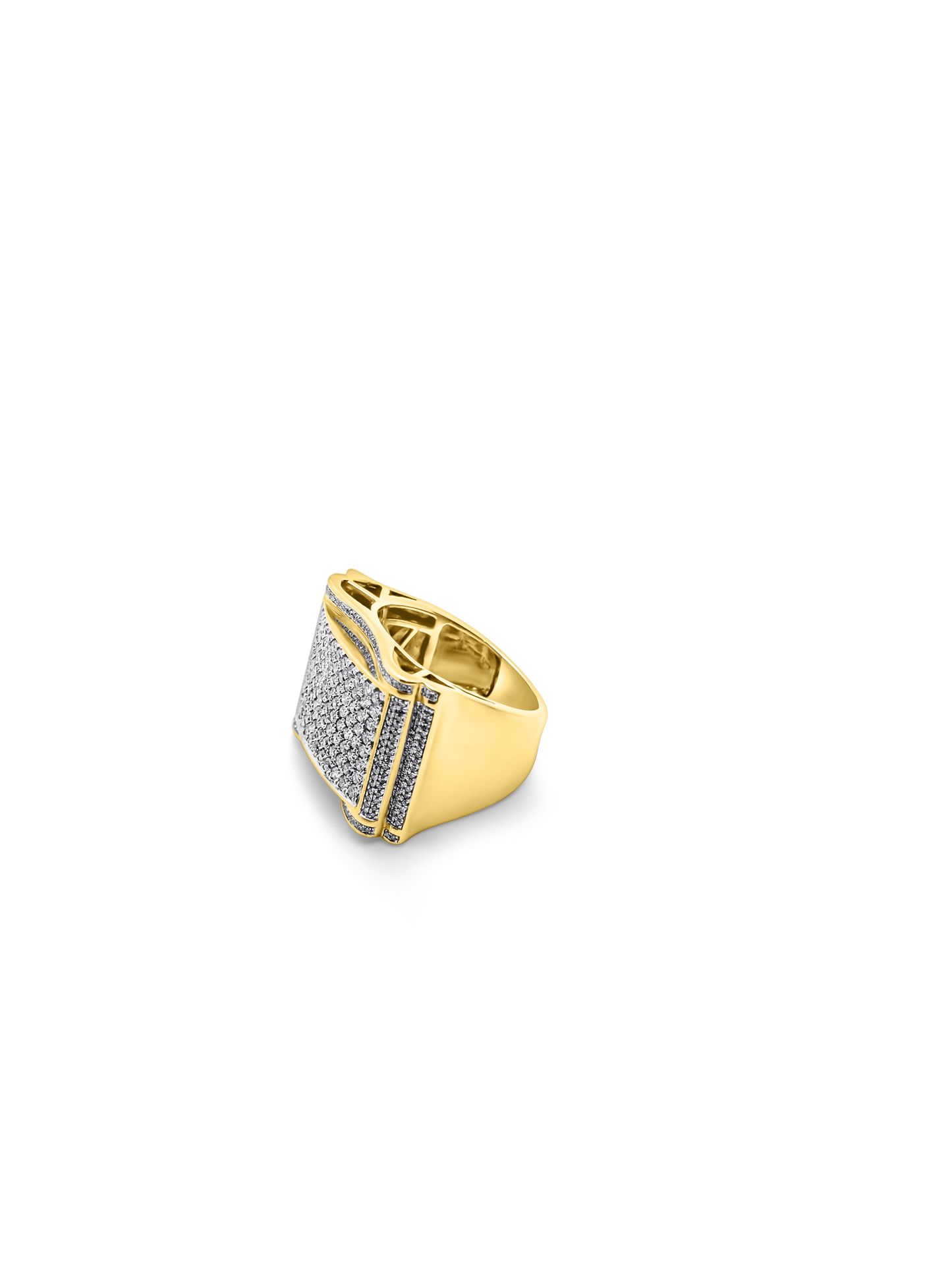 Mens Diamond Square Ring