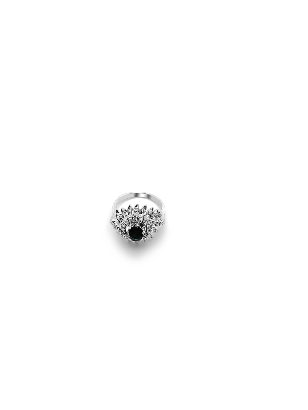 Sapphire and Diamond Cocktail Ring