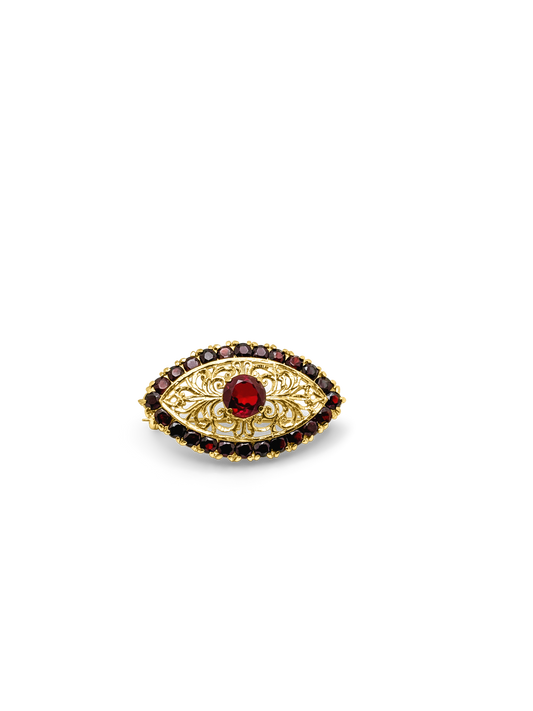 Pyrope Garnet Brooch
