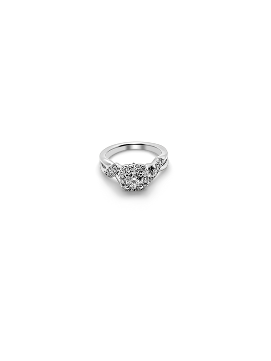 Vera Wang Collection Contemporary White Gold and Diamond Ring
